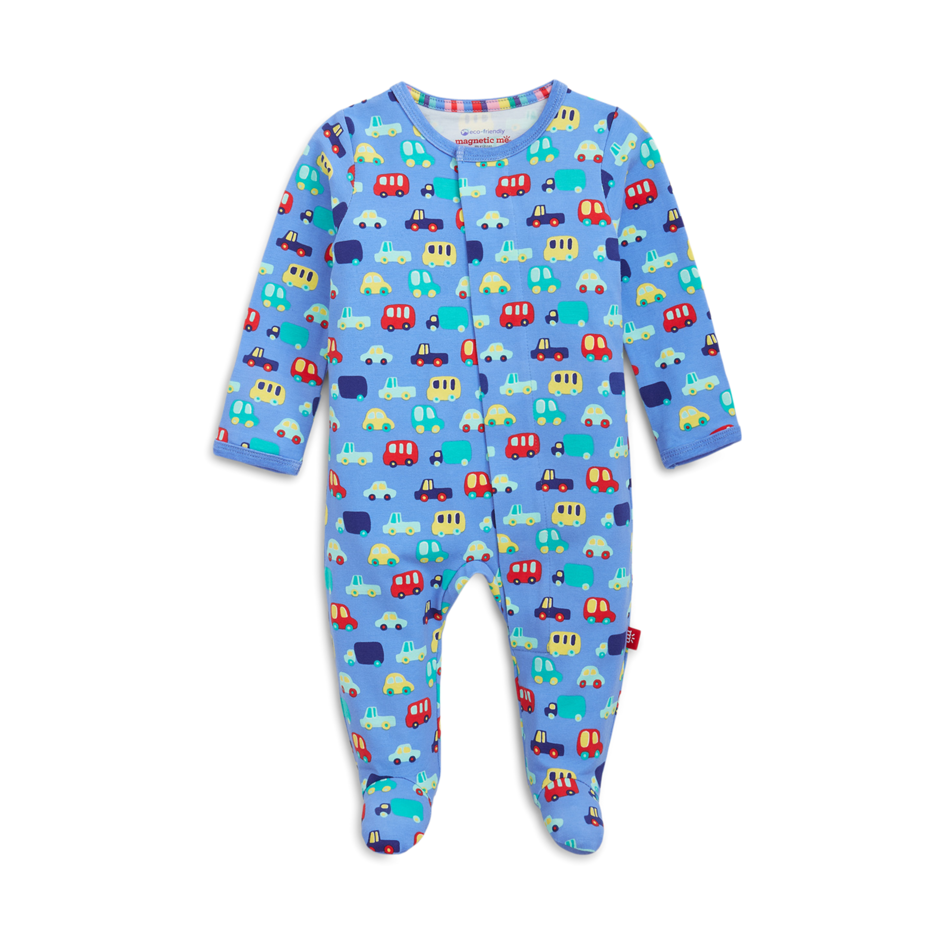 Magnetic Me Cloudstretch Magnetic Footie (2-Pack) - Blue Multi, 0-3 M.