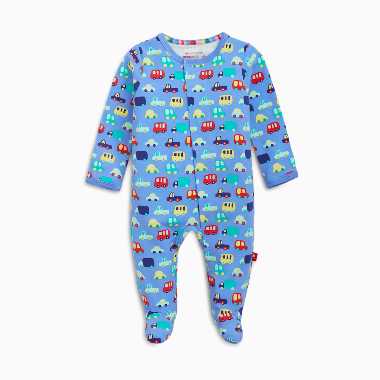Magnetic Me Cloudstretch Magnetic Footie (2-Pack) - Blue Multi, Newborn.