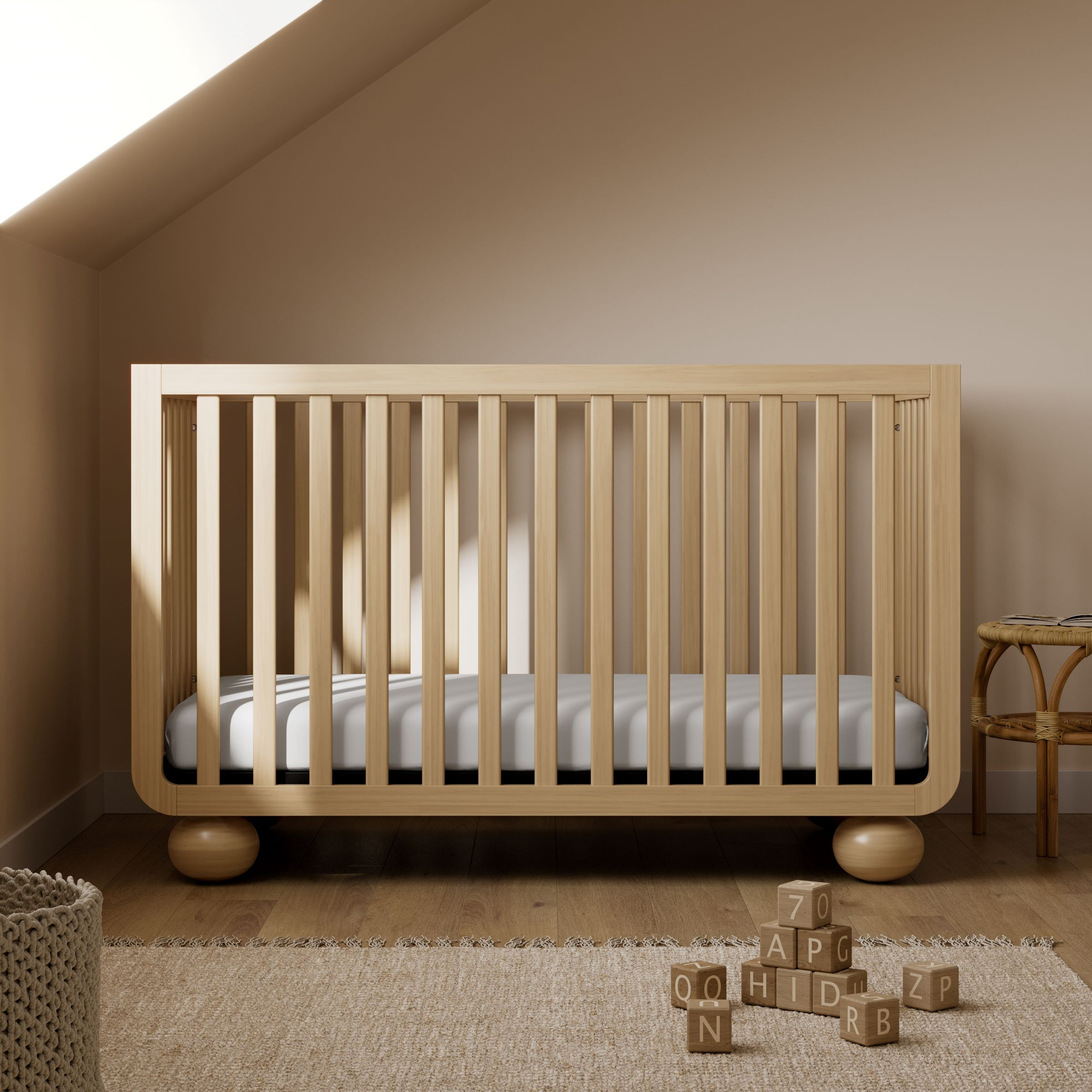 Storkcraft Amalfi Deluxe 5-in-1 Convertible Crib - Driftwood.