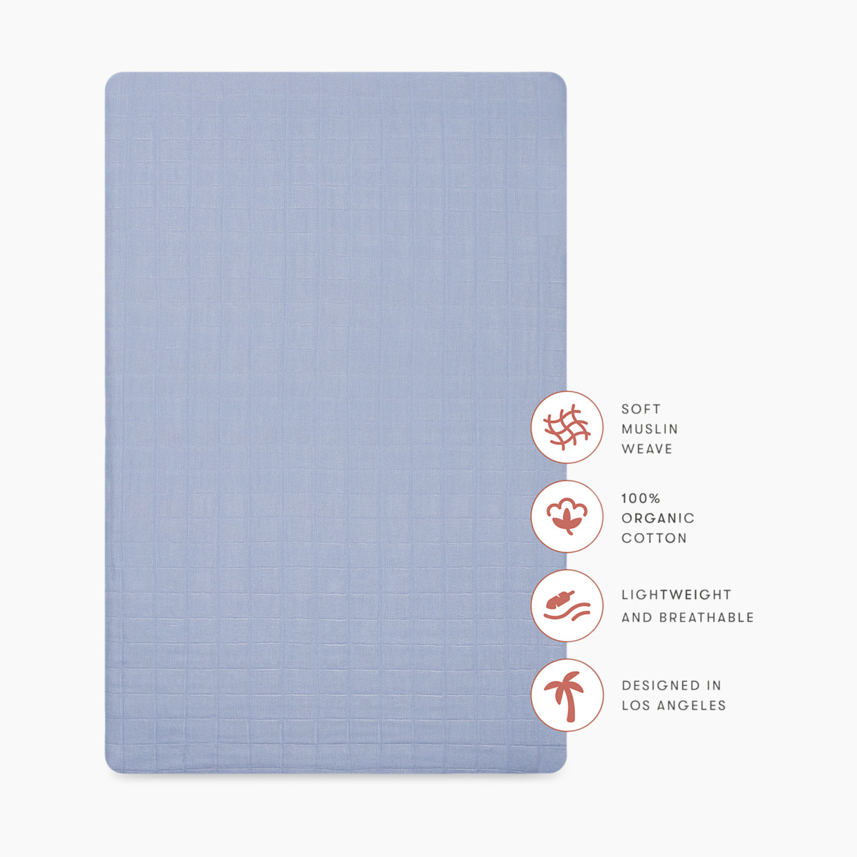 babyletto All-Stages Bassinet Sheet - Dewdrop.