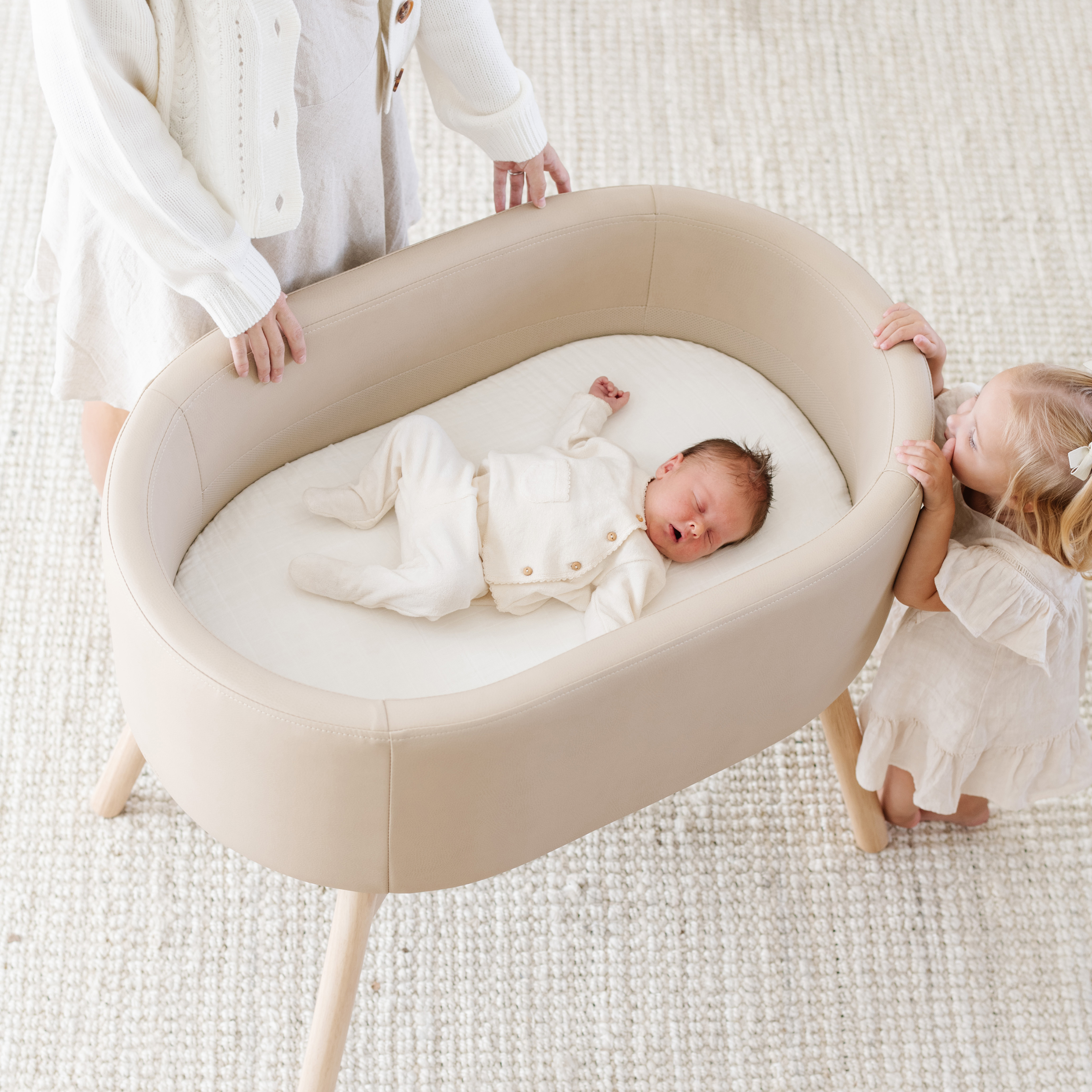 babyletto babyletto x GATHRE Capsule Bassinet - Millet.