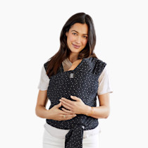 Moby Baby Wrap Carrier Classic by Petunia Pickle Bottom for Newborns to Toddlers (8-33lbs), Infant Sling Carrier, Lightweight & Hands Free Design, Adjustable for All Body Types (Terrazzo Black)
