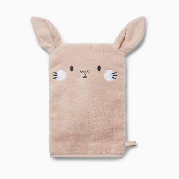 MORI Bunny Towel Mitt - Pink, One Size.
