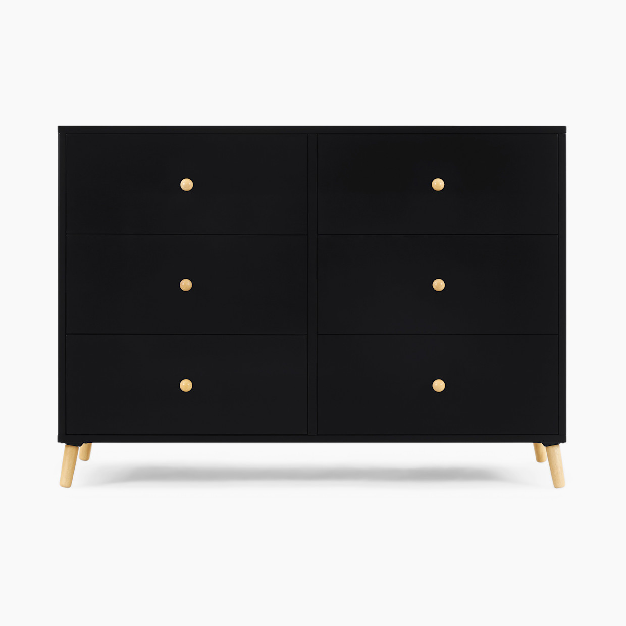 Delta Children Essex 6 Drawer Dresser - Black/Natural.