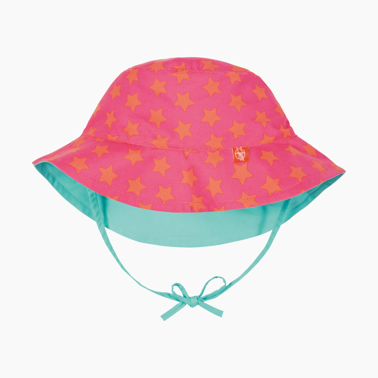 Lassig Sun Protection Bucket Hat - Pink Stars, 6-18 Months.