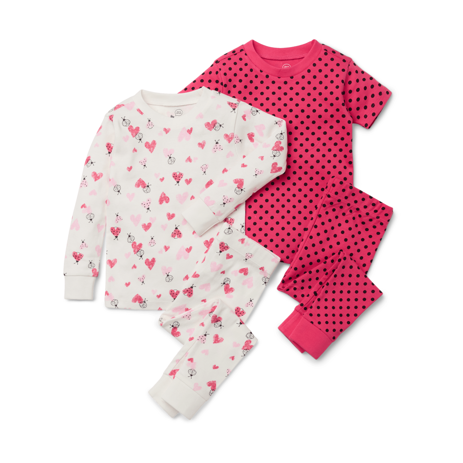 Small Story Pajamas Set 2 Pack - Little Ladybug, 4 T.