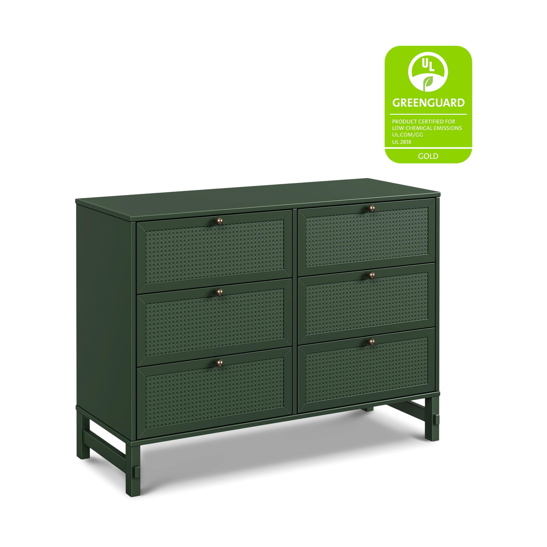 daVinci Margot 6-Drawer Dresser - Forest Green.