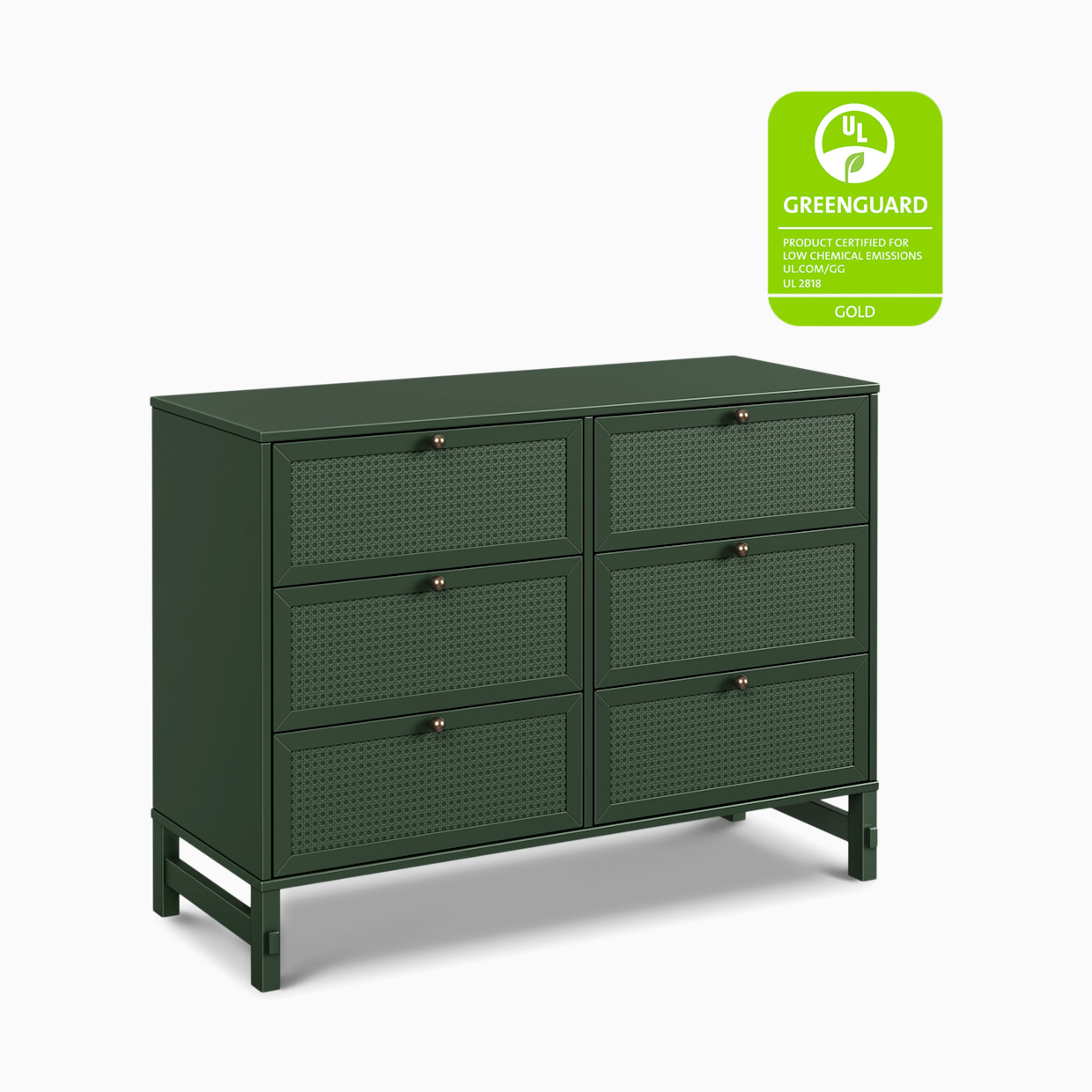 daVinci Margot 6-Drawer Dresser - Forest Green.