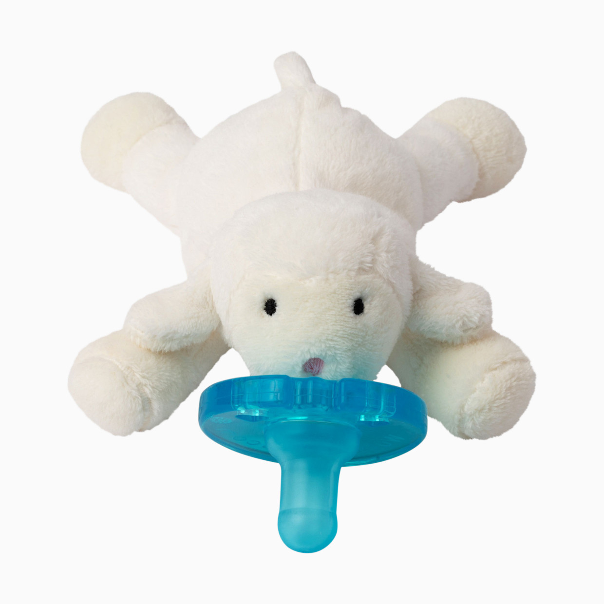 WubbaNub Pacifier - Lamb, Attached.