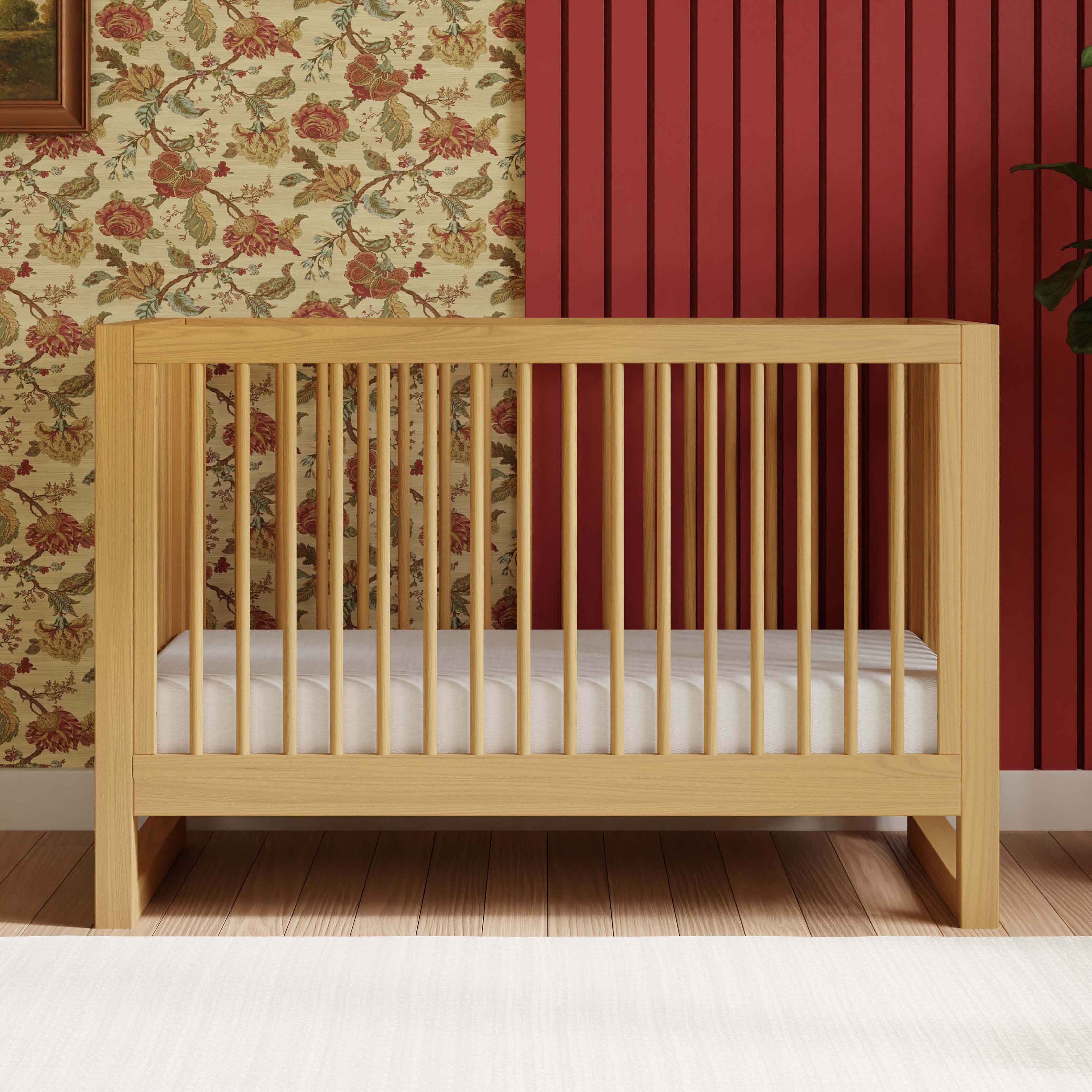 Namesake Nantucket 3-in-1 Convertible Crib with Toddler Bed Conversion Kit - Honey.