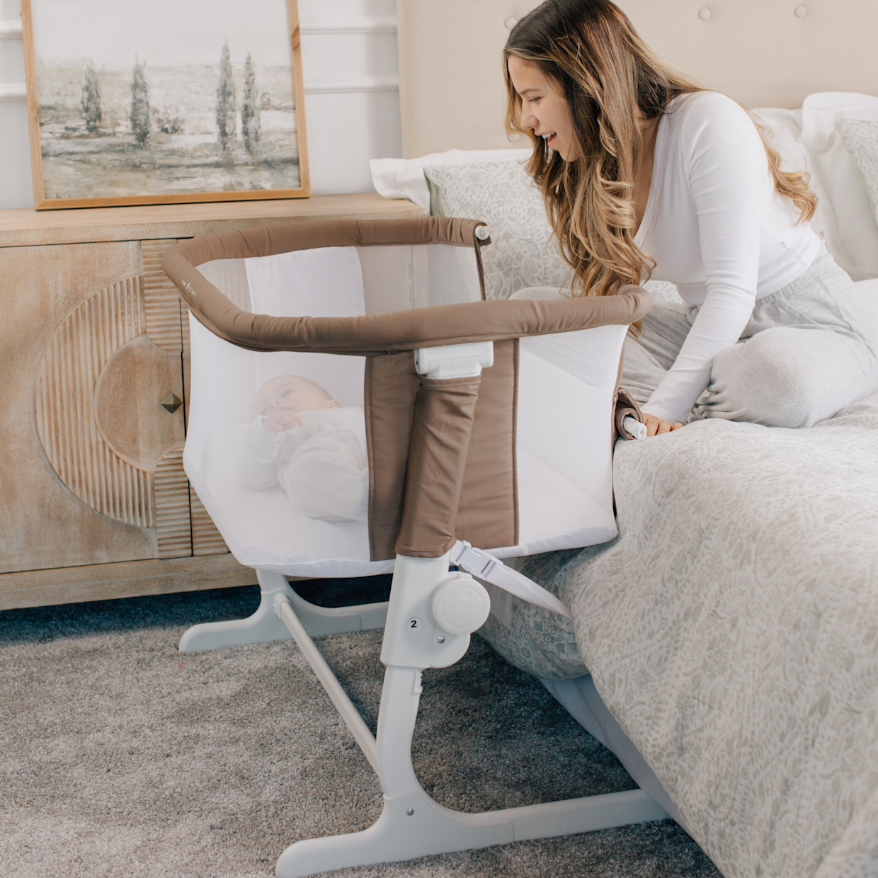 Baby Delight Beside Me Dreamer Organic Bassinet & Bedside Sleeper - Organic Mocha.