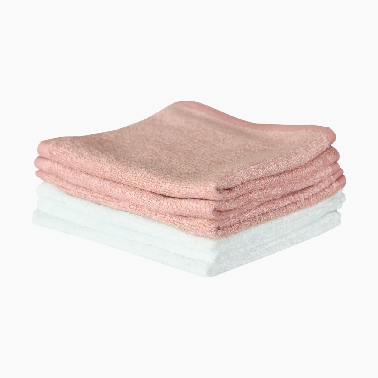 Copper Pearl Ultra Soft Washcloth (6 Pack) - White/Pink.