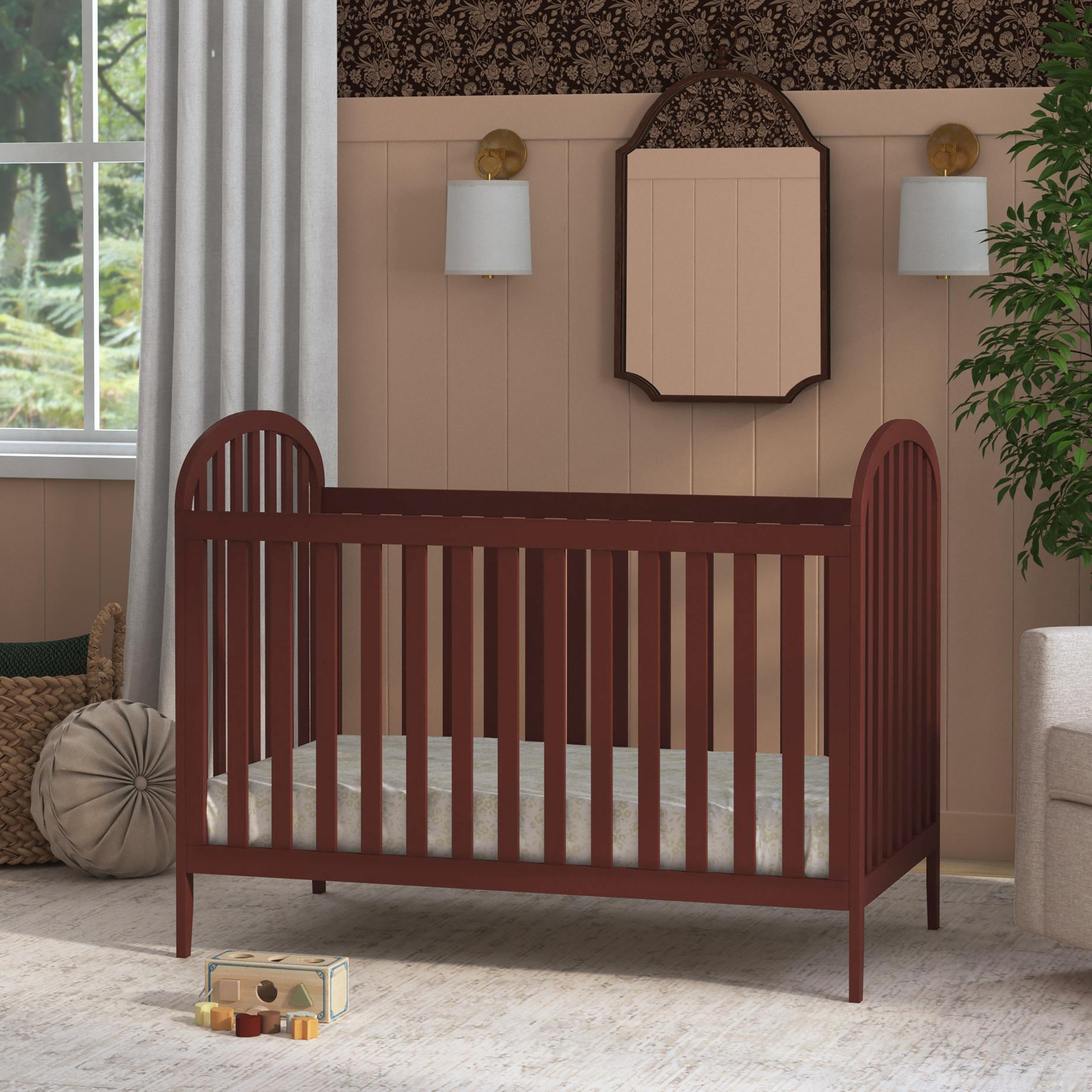daVinci Beau 3-in-1 Convertible Crib - Crimson.