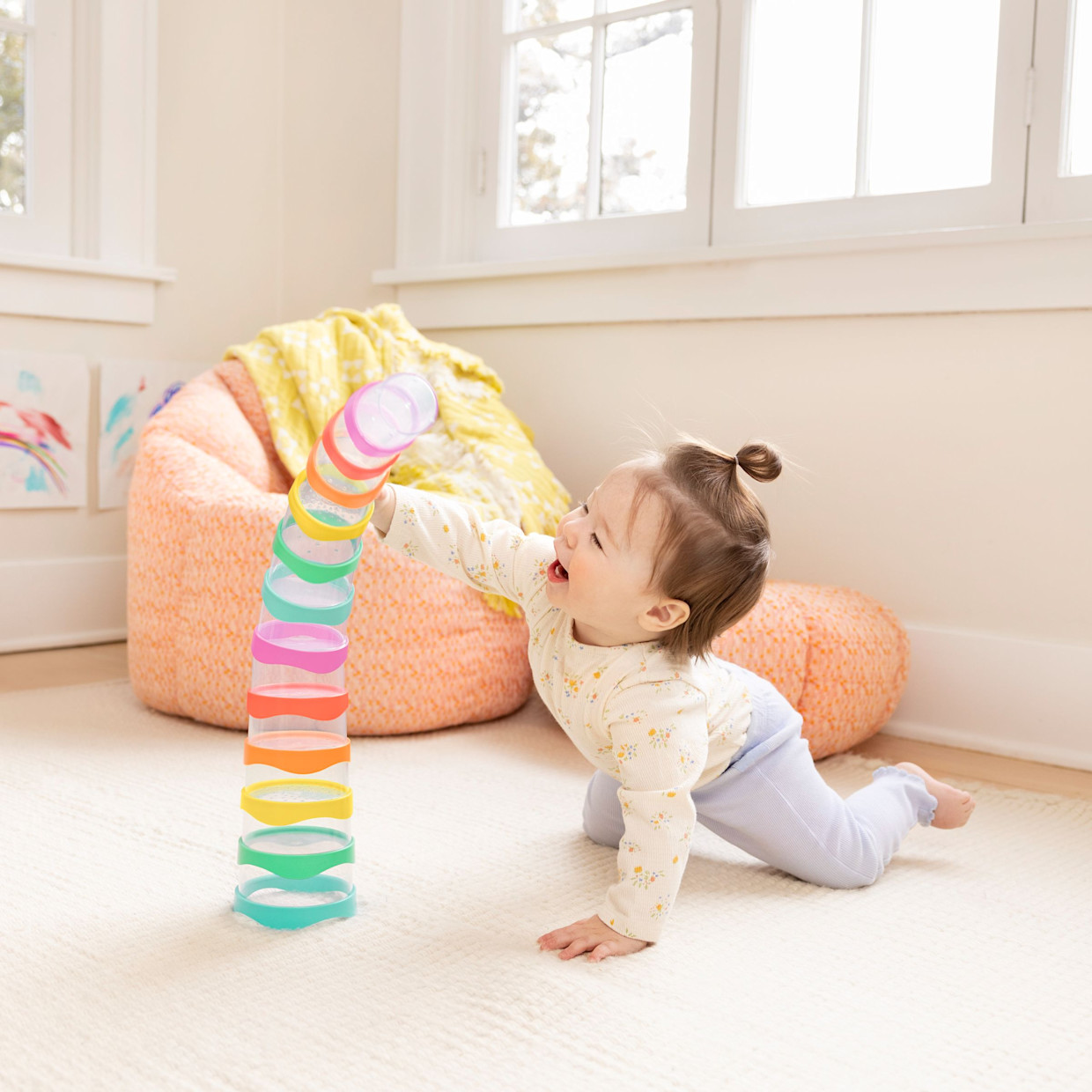 Lovevery Drip Drop Cups, Set of 12 Cups - 10 Months+.