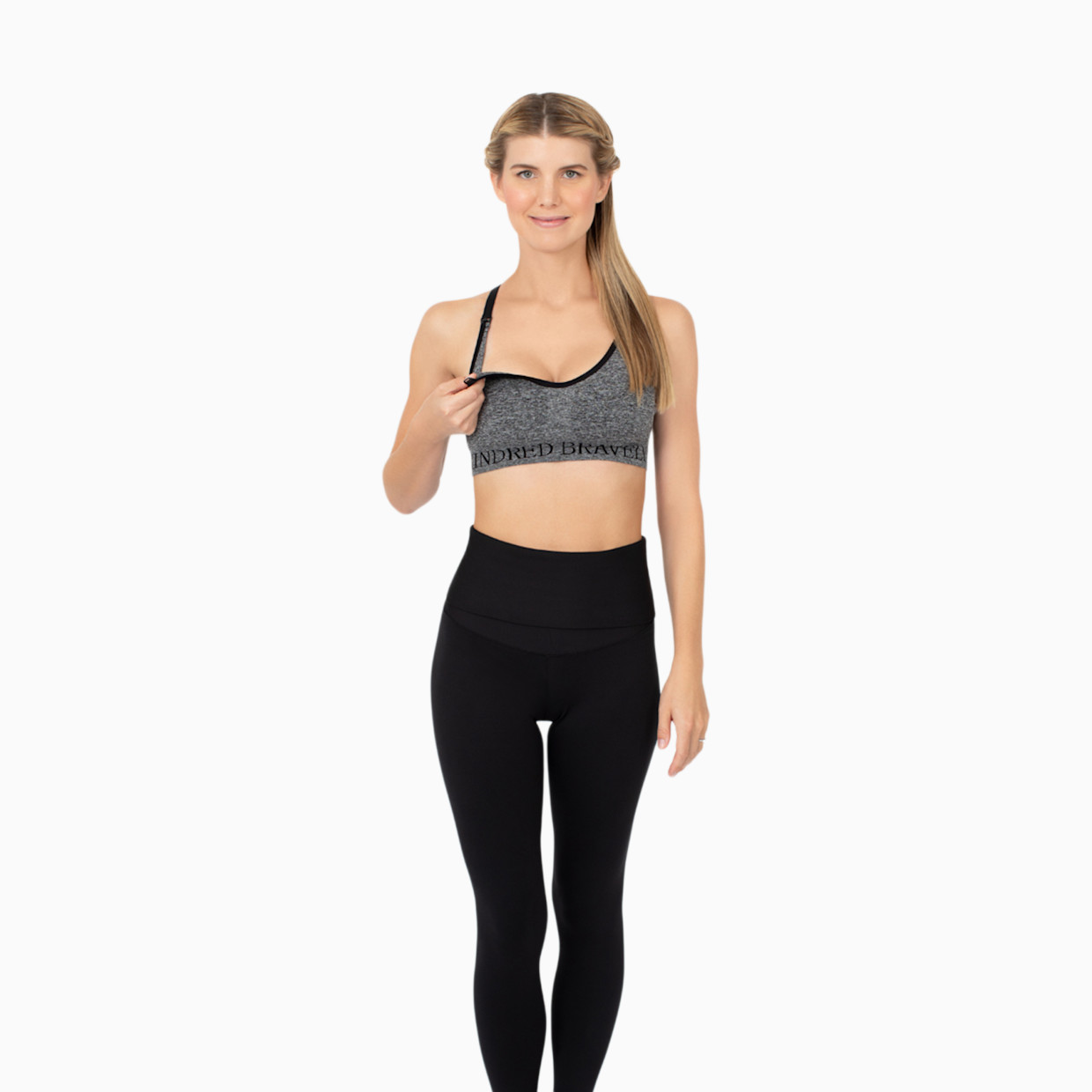 Kindred Bravely Sublime Support Low Impact Nursing & Maternity Sports Bra - Grey Heather, 2 X Busty.