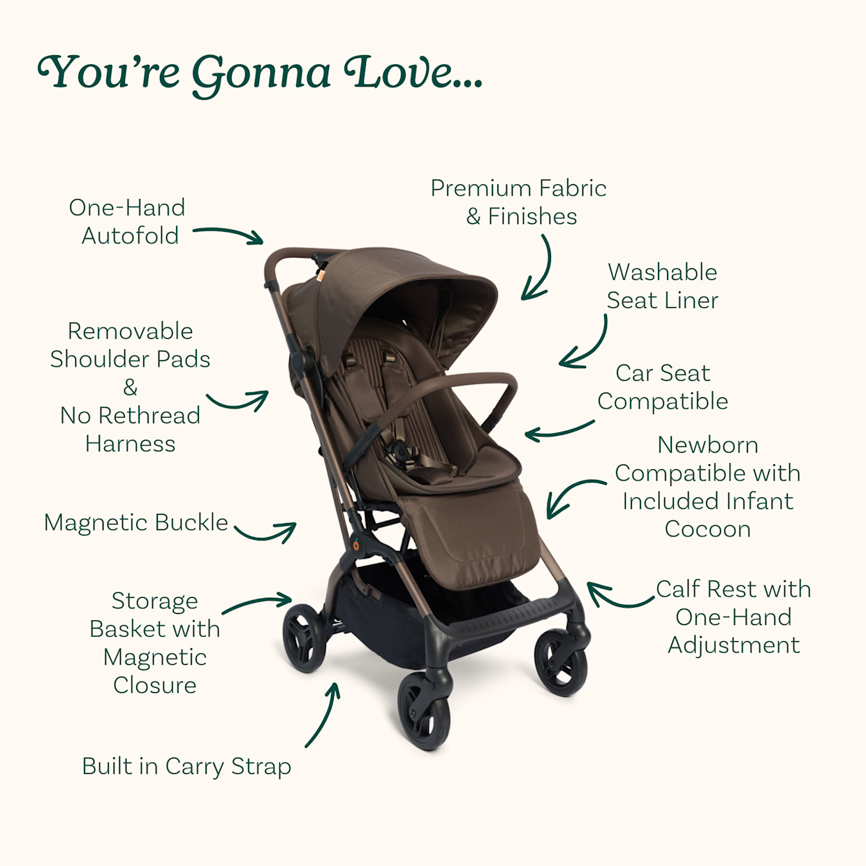 Zoe The Every Stroller - Oat.