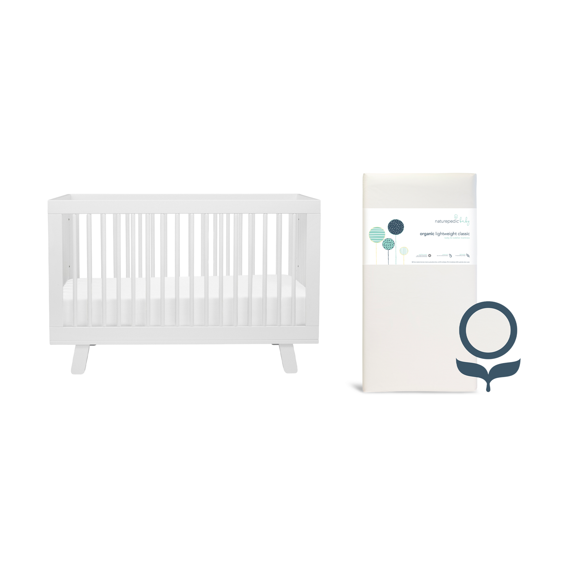 babyletto x Naturepedic Hudson Crib & Organic Mattress Bundle.