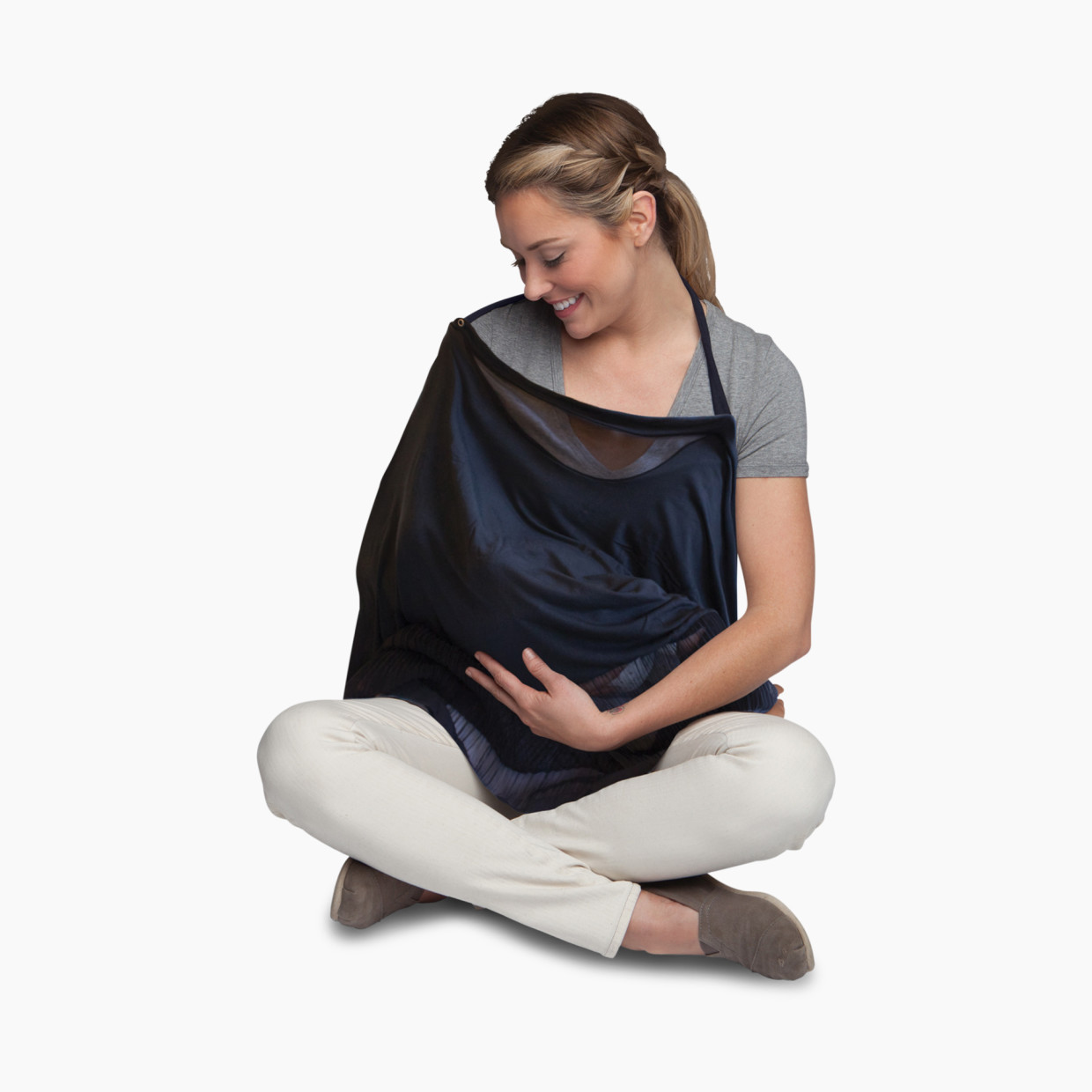 Boppy Infinity Nursing Scarf for Breastfeeding - Black.