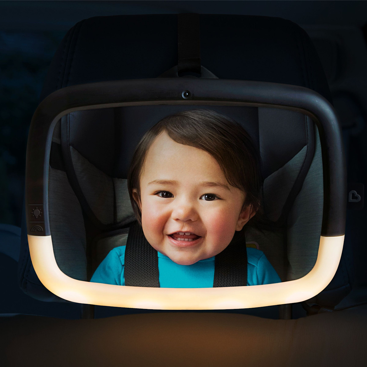 Munchkin Night Light In-Sight Pivot Car Back Seat Mirror.