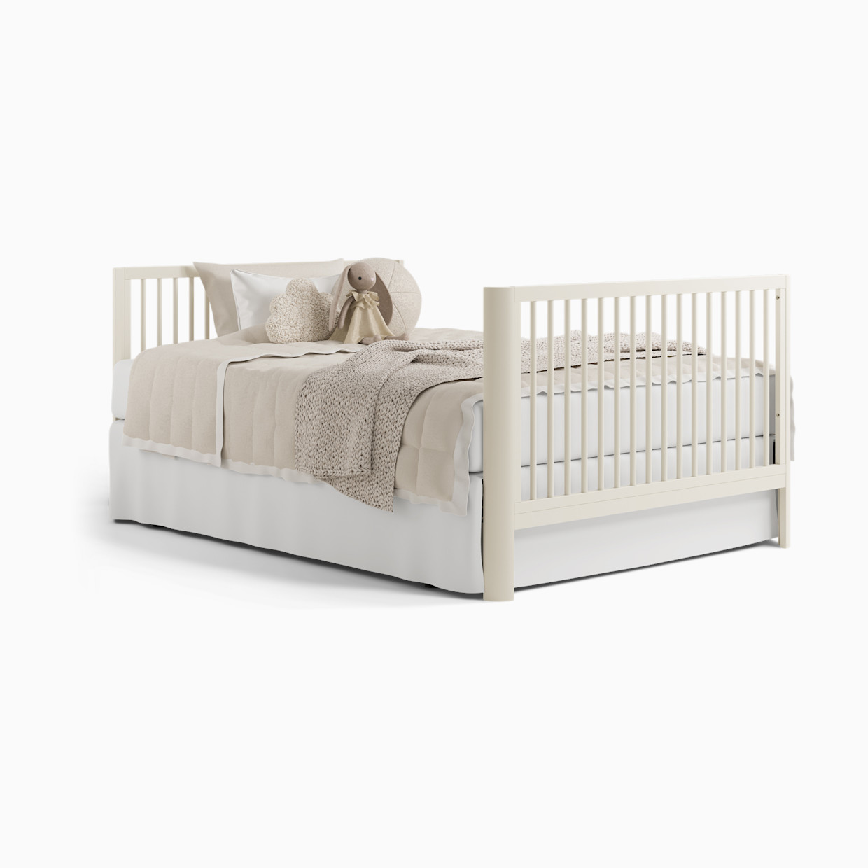 Storkcraft Casablanca Deluxe 5-in-1 Convertible Crib with Drawer - Frosted Oat.