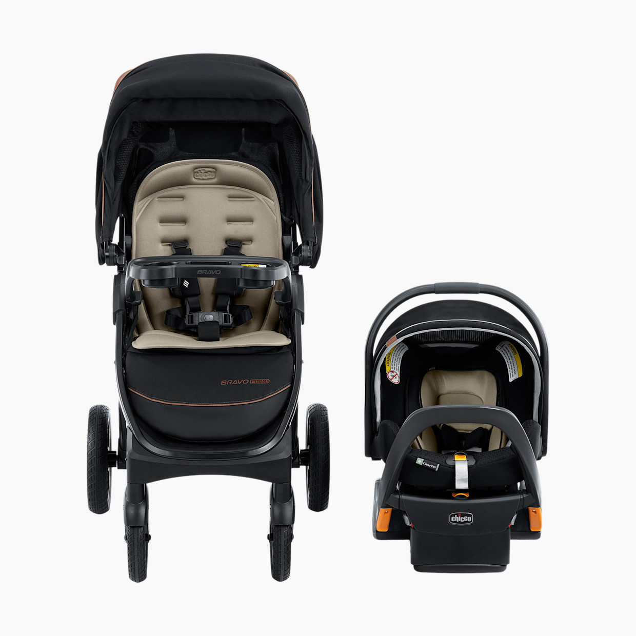 Chicco Bravo Primo Cleartex Trio Travel System - Somerset.