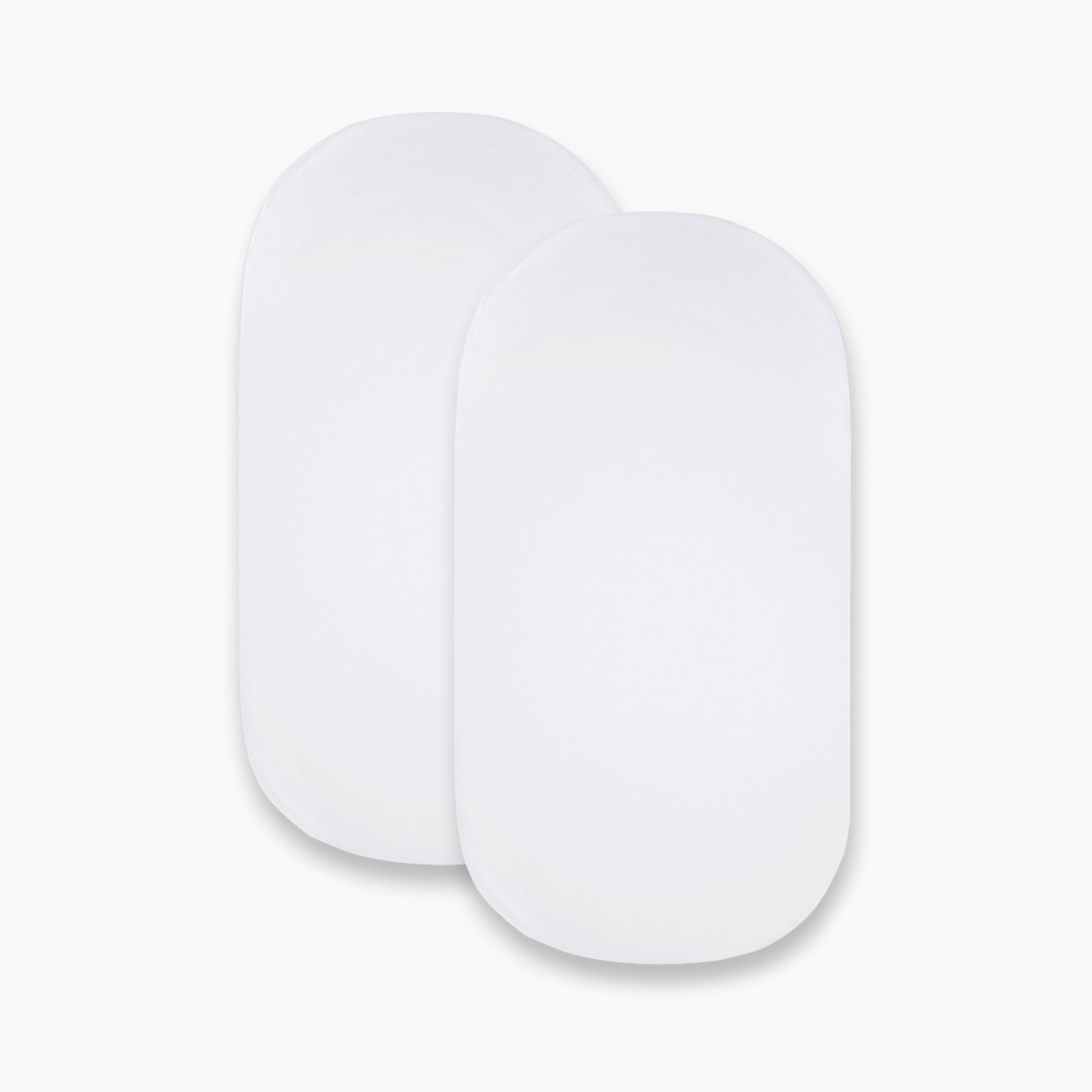 Burt's Bees Baby Organic Cotton Fitted Bassinet Sheet (2 Pack) - Cloud White.