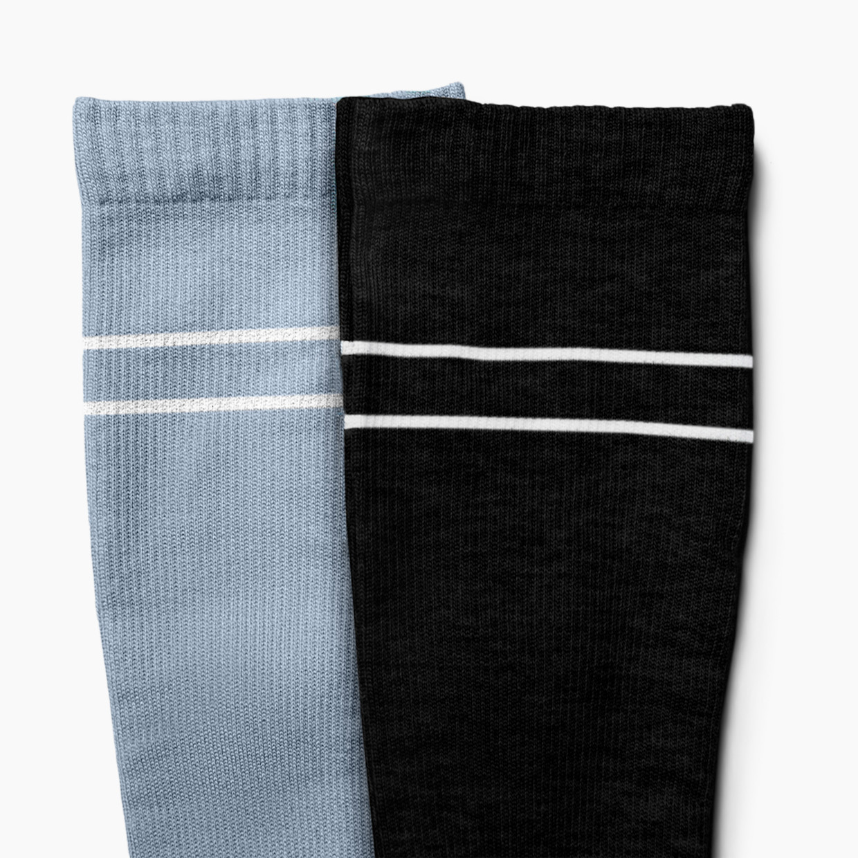 Kindred Bravely Premium Maternity Compression Socks (2-Pack) - Stone Blue And Black, Regular.