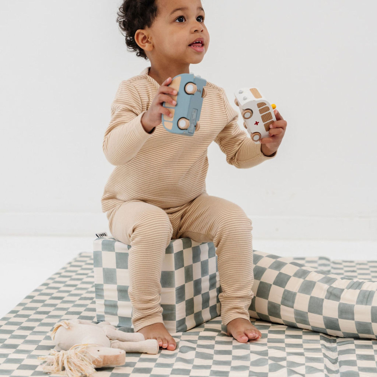 Toki Kids Play Cube - Checker Matcha.