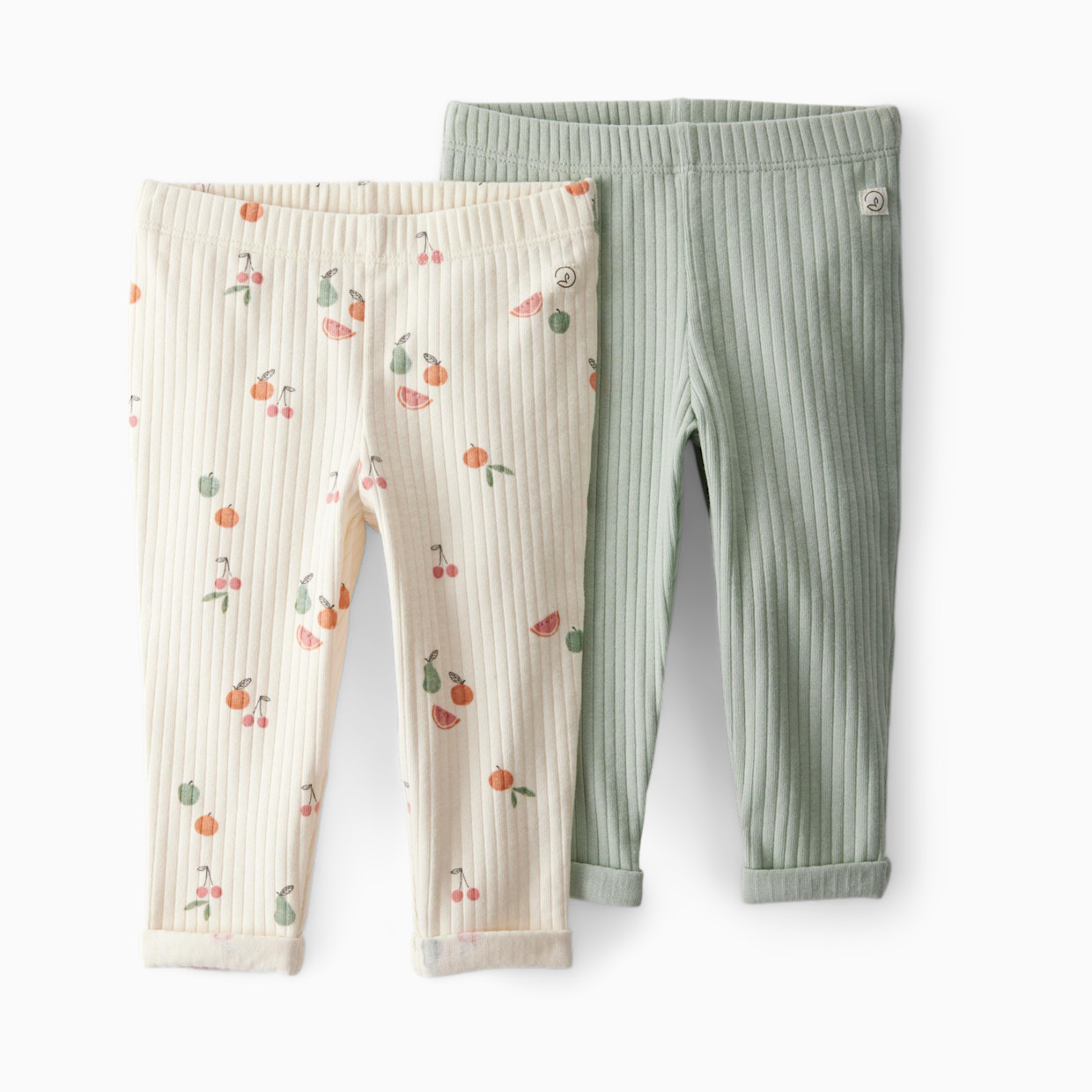 Carter's Little Planet 2-Pack Organic Cotton Rib Leggings - Multi, 3-6 M.