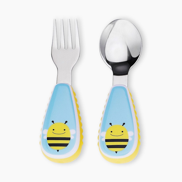 Skip Hop Zoo Little Fork and Spoon Utensil Set - Bee.