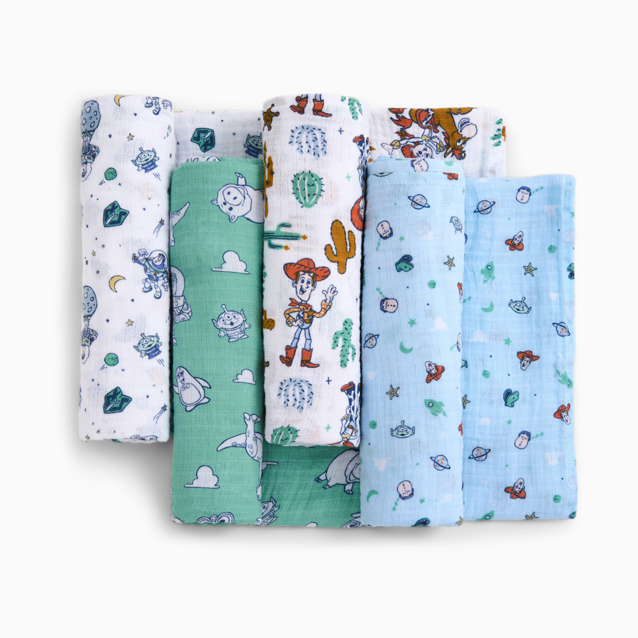 Aden + Anais Disney Essentials Cotton Muslin Swaddles (4 Pack) - Toy Story, 4.