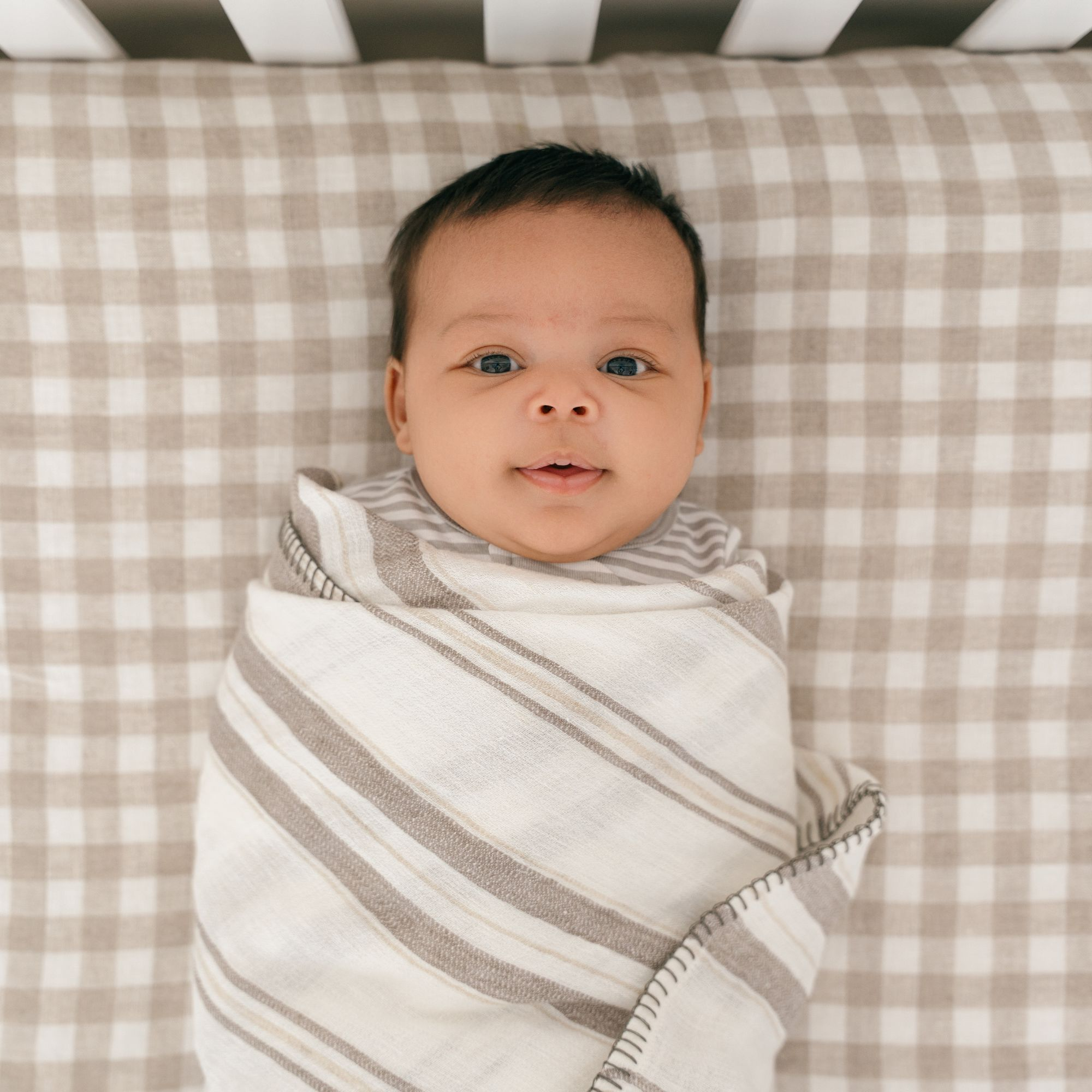 Crane Baby Finley 2-Piece Linen Swaddle Set.