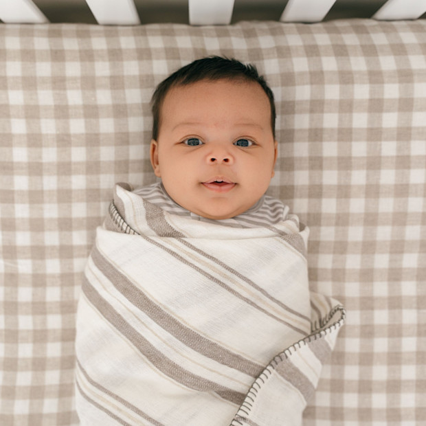 Crane Baby Finley 2-Piece Linen Swaddle Set.