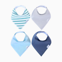 Copper Pearl 4 Pack Soft Cotton Baby Bibs for Drooling and Teething, Absorbent Drool Bibs for Baby Girl and Boy, Adjustable to Fit Newborns to Toddlers, Tons of Styles (Oxford)