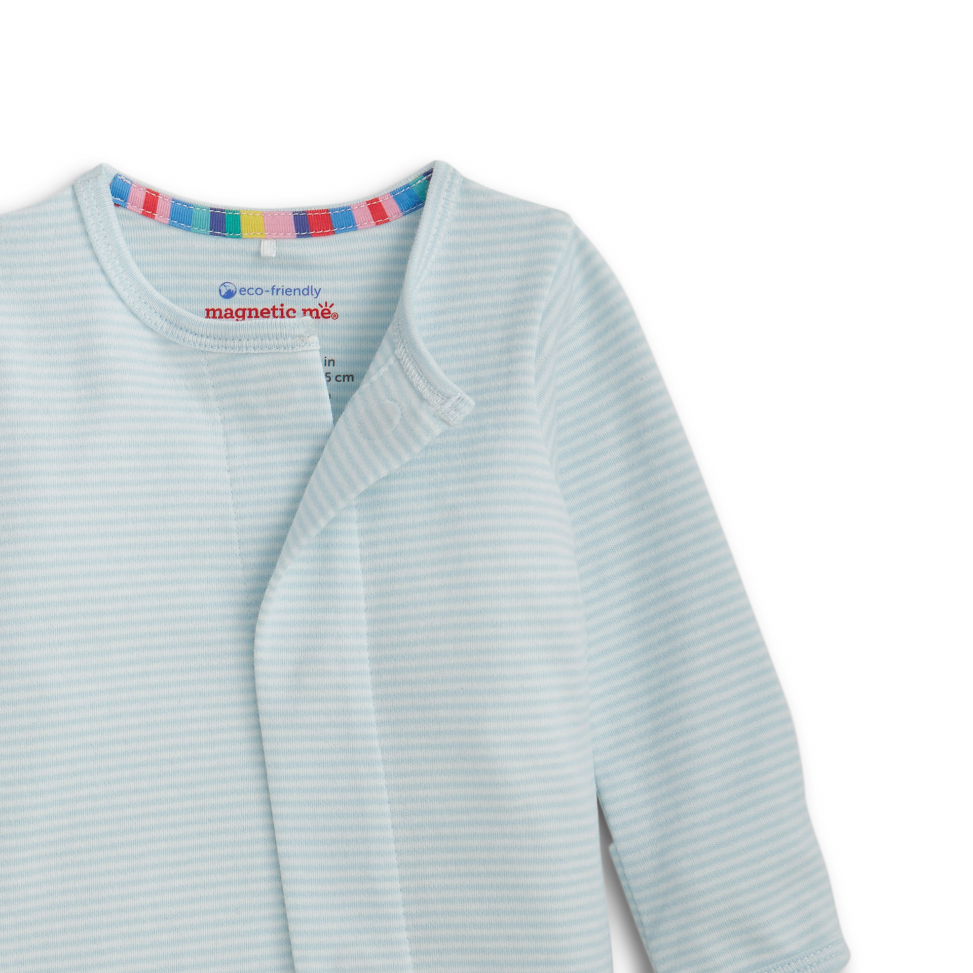 Magnetic Me Organic Cotton Magnetic Footie 2 Pack Bundle - Blue Assorted, 3-6 M.