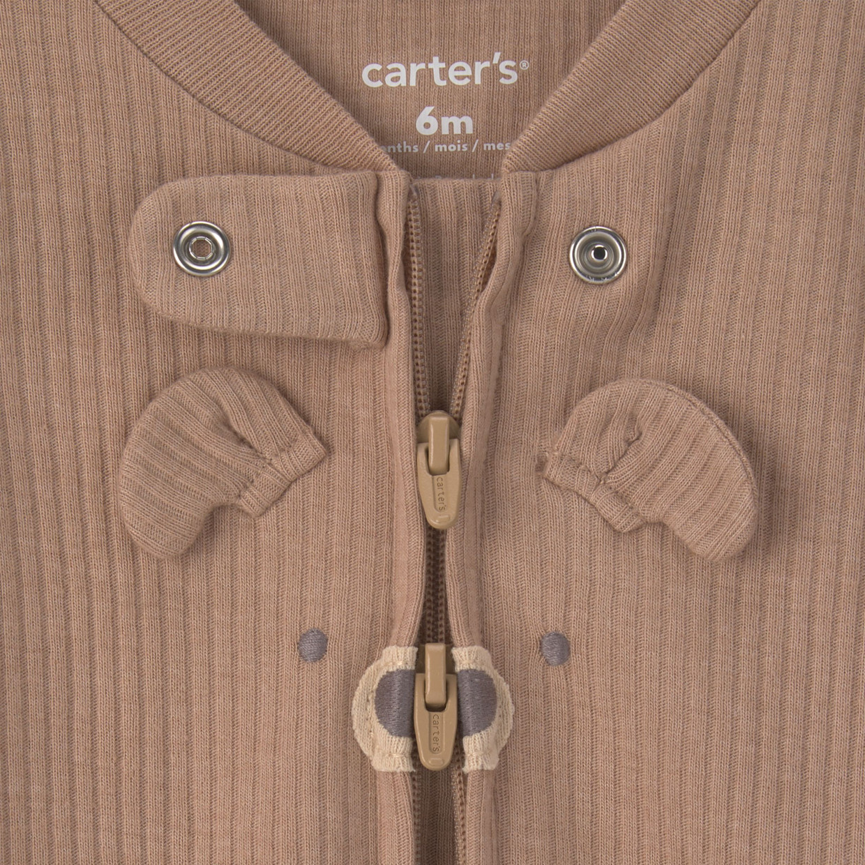Carter's Snug Fit Sleep & Play Pajamas - Brown Bear, 3M.