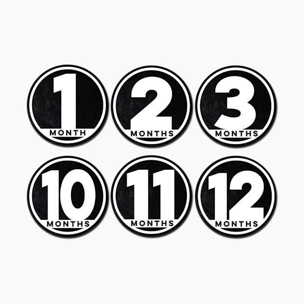 Sticky Bellies Milestone Stickers - Modern Black & White.