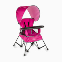Baby Delight Go with Me Venture Portable Chair | Indoor and Outdoor | Sun Canopy | 3 Child Growth Stages | Pink