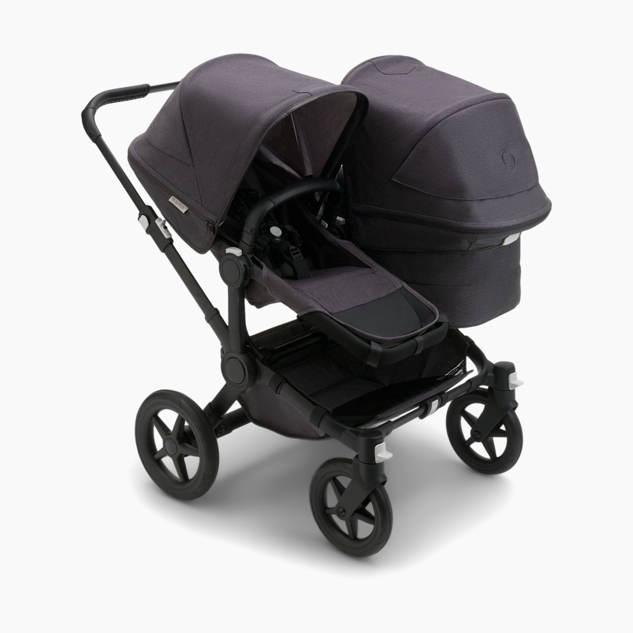 Bugaboo Donkey5 Duo Extension Set Complete - Washed Black/Mineral Collection.