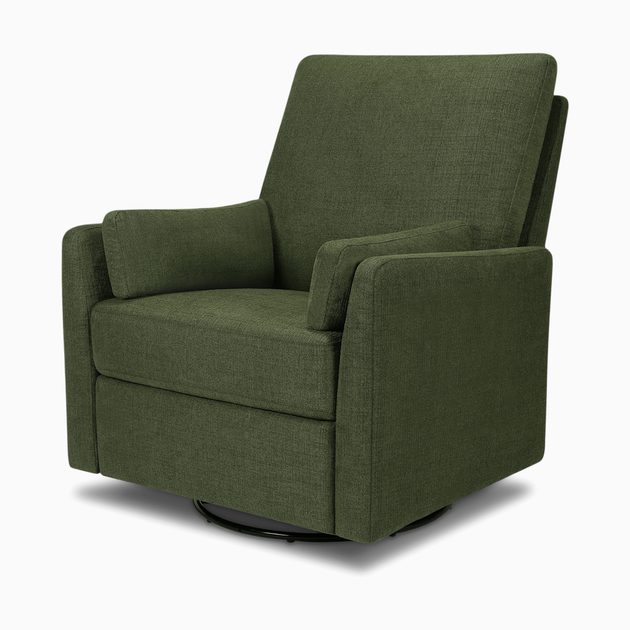Carter's by daVinci Ethan Swivel Recliner - Performance Forest Green Linen.