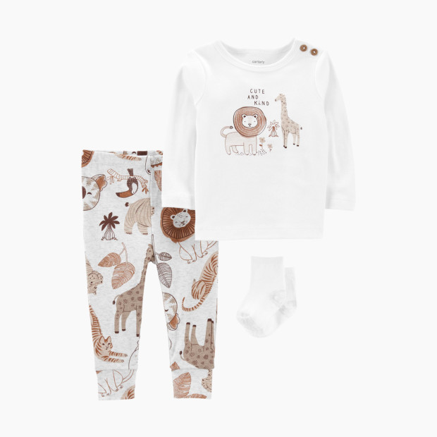 Carter's 3-Piece Safari Animals Outfit - Safari/Brown, Nb.