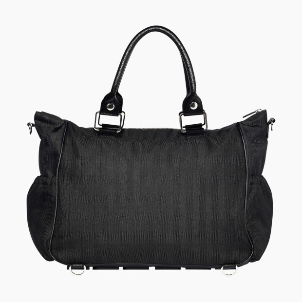 Itzy Ritzy Triple Threat Convertible Diaper Bag - Black Herringbone.