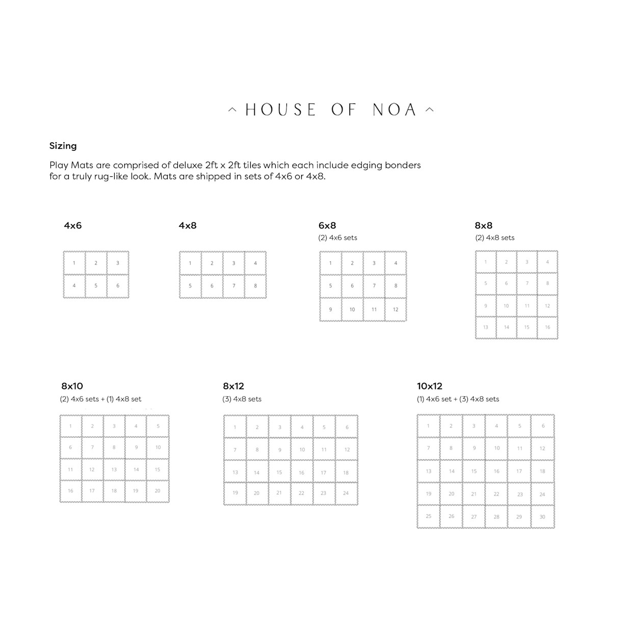 House of Noa Little Nomad Play Mat l Ula - Oat, 4X6.