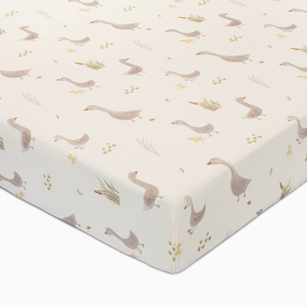 Crane Baby Cotton Muslin Crib Fitted Sheet.