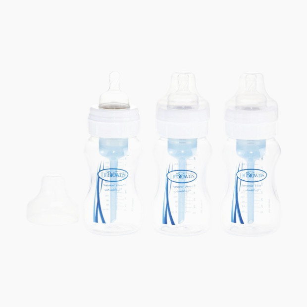 Dr. Brown's Natural Flow Wide Neck Bottles (3 Pack) - 8 Oz.