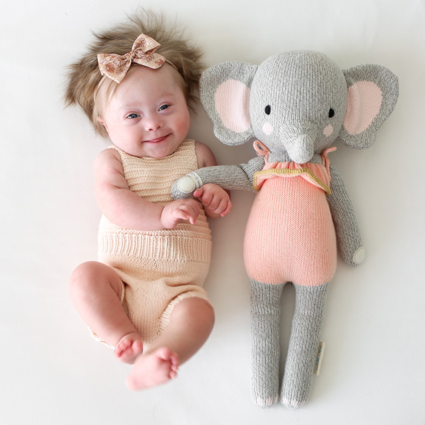cuddle+kind Hand-Knit Doll - Eloise The Elephant, Little 13".
