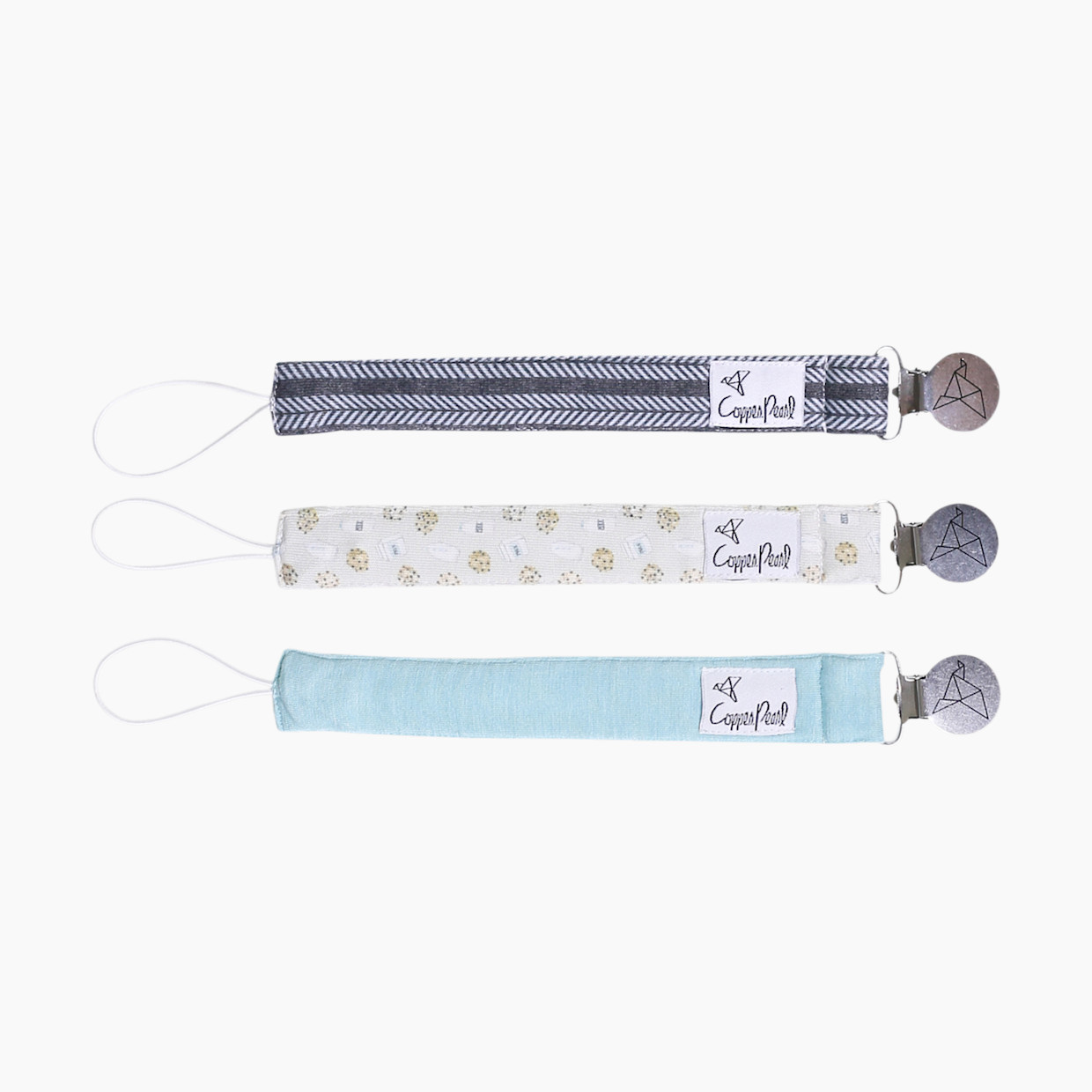 Copper Pearl Binky Clip Set (3 Pack) - Chip.