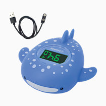Dreambaby Whale Shark USB Rechargeable Baby Bath Thermometer - Instant Read, Digital Room and Baby Bathtub Water Fun Floating Toy - Newborn Must-Have