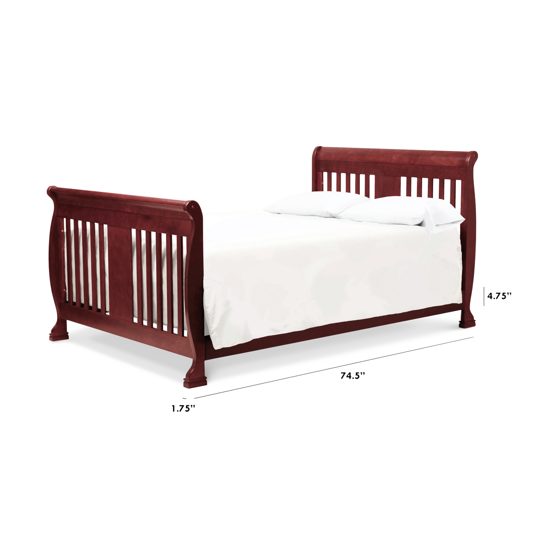 daVinci Twin/Full-Size Bed Conversion Kit (M5789) - Rich Cherry.