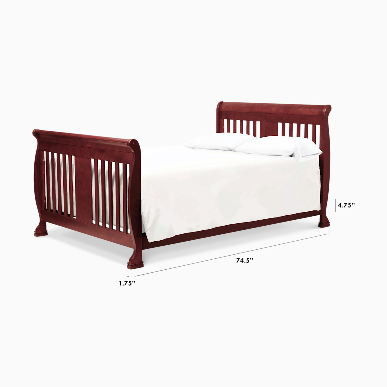daVinci Twin/Full-Size Bed Conversion Kit (M5789) - Rich Cherry.
